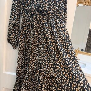 Umgee high low Leopard Print Dress